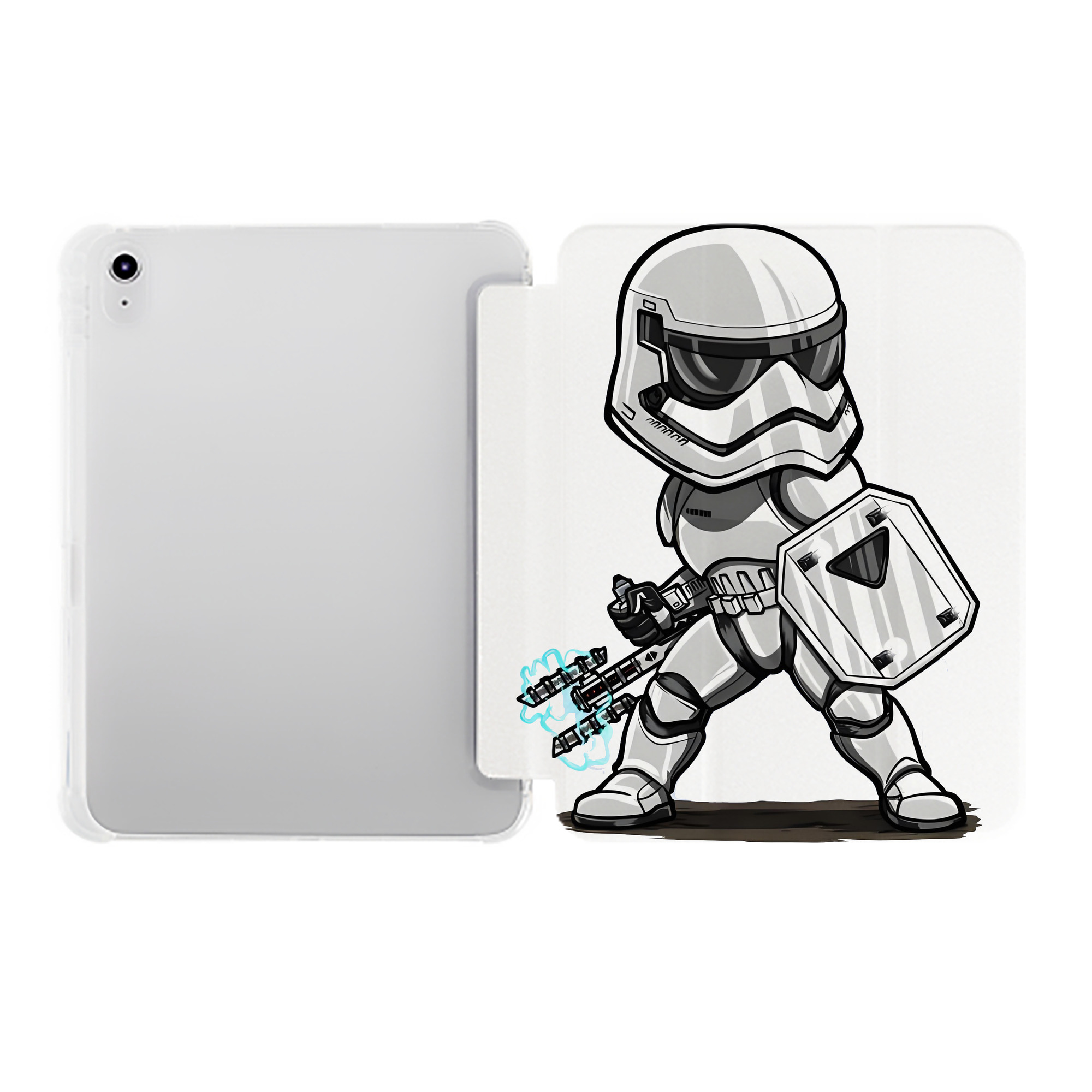 （画像用） スター・ウォーズ Star Wars IPad ケース ペン収納付き 三つ折りスタンド PUレザー×シリコン 対応機種9.5/10.5/10.9インチ